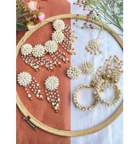 White Mogra Floral Haldi-Mehndi Jewellery Set for Brides