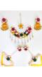 Dulhaniya Bridal Floral Jewellery Set: Beaded Pearl Earrings and Ethnic Collection for Women