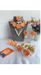 Orange Blossom Cowrie Shell Jewellery Set for Haldi, Mehndi, Baby shower