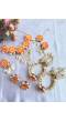 Orange Blossom Cowrie Shell Jewellery Set for Haldi, Mehndi, Baby shower