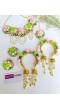 Green-Pink Floral Jewellery Set for Baby Shower & Haldi