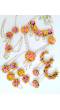 Yellow-Pink Flower Jewellery Set for Haldi, Baby Shower