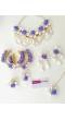 Lavender Flowers-Sea Shell Jewelry Set for Haldi Mehndi