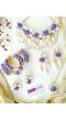 Lavender Flowers-Sea Shell Jewelry Set for Haldi Mehndi