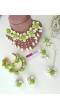 Lime Floral & Cowrie Shell Jewellery Set Haldi Mehendi