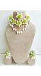 Lime Floral & Cowrie Shell Jewellery Set Haldi Mehendi