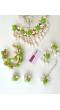 Lime Floral & Cowrie Shell Jewellery Set Haldi Mehendi