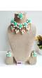 Sea Green Flower & Shell Jewellery Set for Haldi Mehndi