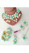 Sea Green Flower & Shell Jewellery Set for Haldi Mehndi