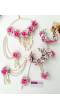 Pink-White Floral Bridal Jewellery for Haldi & Mehndi