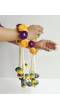 Yellow-Purple Bridal Pearls & Floral Kalire