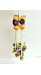 Yellow-Purple Bridal Pearls & Floral Kalire