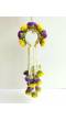 Yellow-Purple Bridal Pearls & Floral Kalire