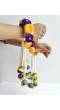 Yellow-Purple Bridal Pearls & Floral Kalire