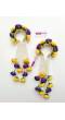 Yellow-Purple Bridal Pearls & Floral Kalire