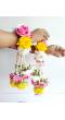 Designer Yellow-PInk Floral Bridal Kalire for Weddings