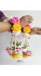 Designer Yellow-PInk Floral Bridal Kalire for Weddings