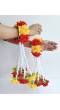 Red-Yellow Roses Floral Bridal Kalire for Haldi