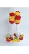 Red-Yellow Roses Floral Bridal Kalire for Haldi