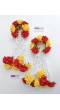 Red-Yellow Roses Floral Bridal Kalire for Haldi