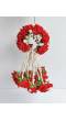 Red Rose Designer Floral Kalire for Brides