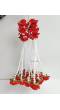 Vivid Red Roses Floral Kalire for Brides Haldi