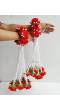 Vivid Red Roses Floral Kalire for Brides Haldi