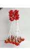Vivid Red Roses Floral Kalire for Brides Haldi