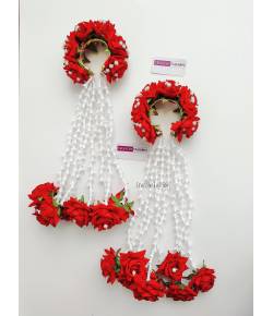Vivid Red Roses Floral Kalire for Brides Haldi