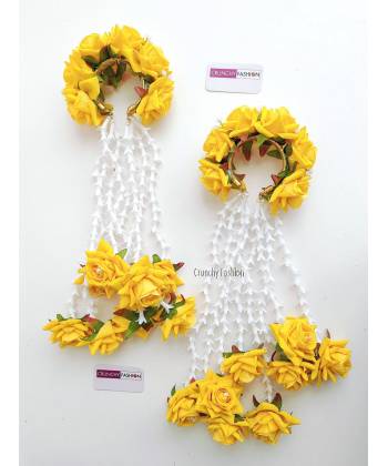 Yellow Rose Designer Bridal Kaleera for Haldi, Wedding