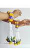 Yellow-Purple Floral Bridal Kalire for Haldi, Weddings