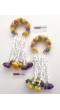 Yellow-Purple Floral Bridal Kalire for Haldi, Weddings