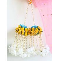 Yellow-White Floral Kaliras/ Kaleera for Haldi
