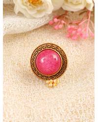 Buy Online Royal Bling Earring Jewelry Gold- Plated Handcrafted Enamel Multicolor Meenakari Hoop Earrings With Pearls  RAE1337 Jewellery RAE1337