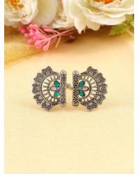 Buy Online Crunchy Fashion Earring Jewelry Crunchy Fashion Stylish American Diamond Gold-Plated Floral Shaped Finger Ring CFR0612 Jewellery CFR0612