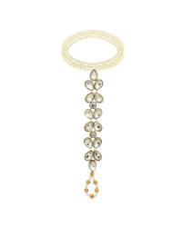Buy Online Crunchy Fashion Earring Jewelry Divine Loophole Pearl Hand Chain Hand Chains CFA0013