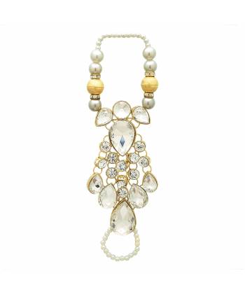 Dazzling Crystal Statement Pearly Hathphool