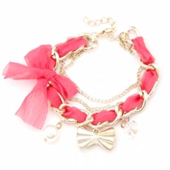Bracelets & Bangles - Buy Online  Charm Bracalets Crystal & Leaves Bracelet, Red & Golden MultiLayer Chain Bracelet, Pearl Charm Lace Bracelet - CrunchyFashion.com
