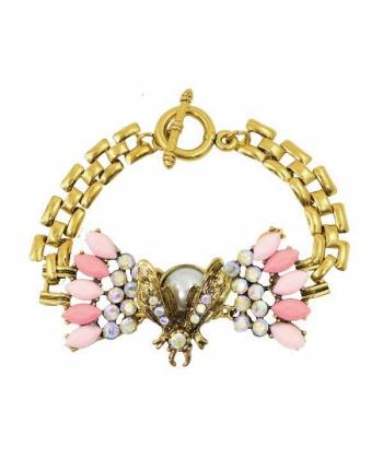 Pink Beetle Bracelet