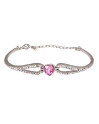 Buy Online Crunchy Fashion Earring Jewelry Valentine Special Red Austrian Crystal Bracelet Jewellery CFB0133