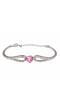 Valentine Special Pink Heart Austrain Crystal Bracelet