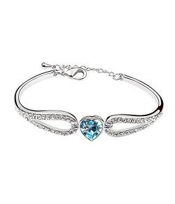 Valentine Special Blue Heart Austrain Crystal Bracelet