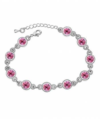 Pink Glow Sterling Bracelet