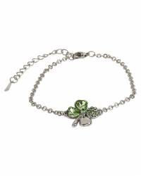 Buy Online Crunchy Fashion Earring Jewelry Green Clover Pendant Earring Bracelet Set Jewellery CFS0144