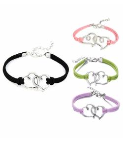 Combo of 4 Connected Heart  Bracelet 