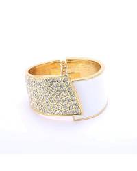 Buy Online Crunchy Fashion Earring Jewelry AD Studded Golden Bangle Set Jewellery RAB0007