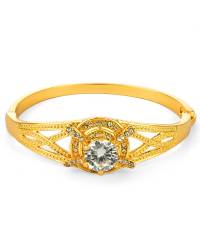 Buy Online Royal Bling Earring Jewelry Gold plated Floral Design Green Dangler Earring RAE0843 Jewellery RAE0843