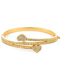Buy Online Crunchy Fashion Earring Jewelry Elegant Black & Gold Kada Bracelet Jewellery CFB0336