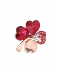 Buy Online Crunchy Fashion Earring Jewelry Purple Clover Brooch Accessories CFBR0017