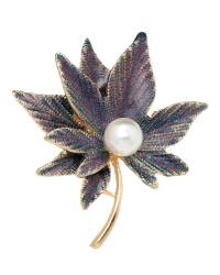 Buy Online Crunchy Fashion Earring Jewelry Yellow Maple Leaf Brooch Jewellery CFBR0050
